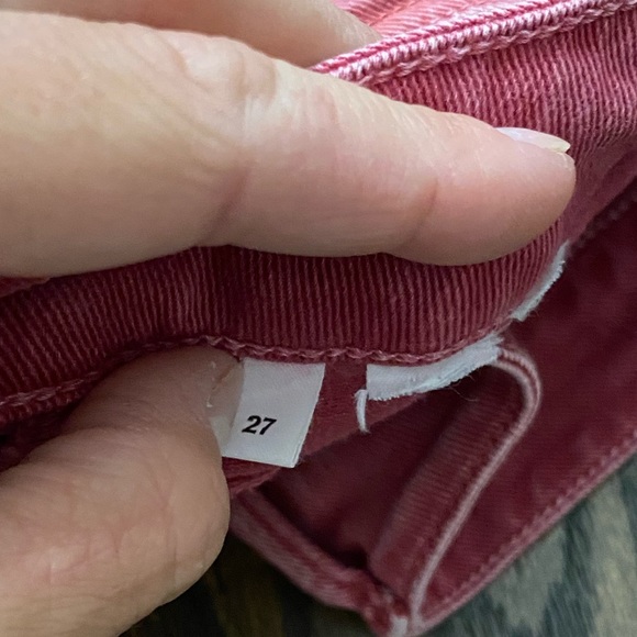 Closed Red Denim Frayed Hem Jeans - Picture 10 of 16